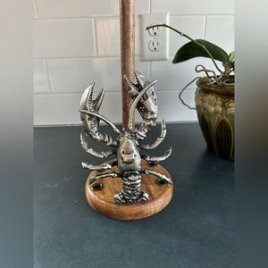 Mud Pie Silver Lobster Paper Towel Holder